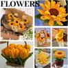 500PCS Pipe Cleaners Craft Supplies, Sunflower Pipe Cleaner Kit, Bulk Pipe Cleaners DIY Chenille Stem Bouquets Kit