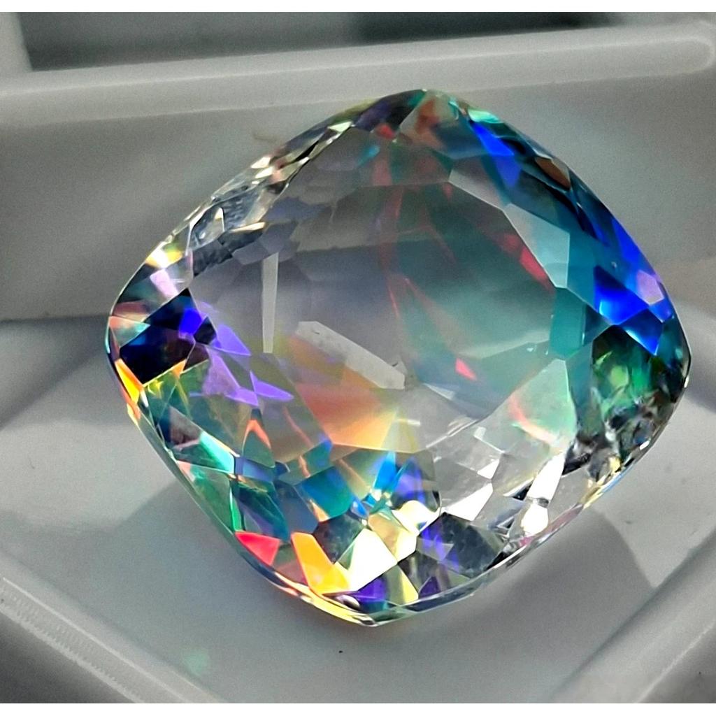 Natural Mystic Topaz Multicolour 21-23 Ct Cushion Cut Stunning Loose Gemstone