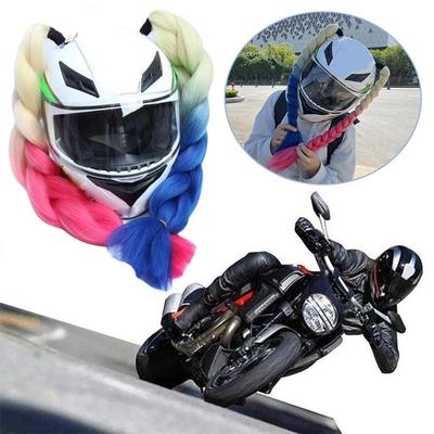 Cyberpunková motocyklová dámská helma s culíkem Dekorační sportovní helma Cyklistické doplňky Motocyklový venkovní dárek Holi I1O0