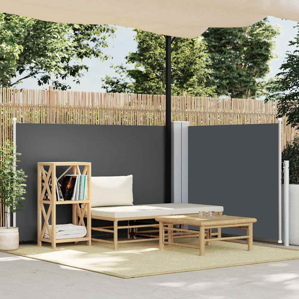 Retractable Side Awning Anthracite Grey 120 X 1000 Cm