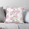 Pastel Pink Hydrangea Ticking Square Pillowcase Polyester Linen Velvet Creative Zip Decor Throw Pillow Case Home Cushion Cover