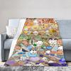 Bubu Dudu Süßer Cartoon-Bär Charakter Warme Weiche Decke Kawaii Panda Plüsch Überwurfdecke Schlafzimmer Flanell Bettüberwurf Sofabezug