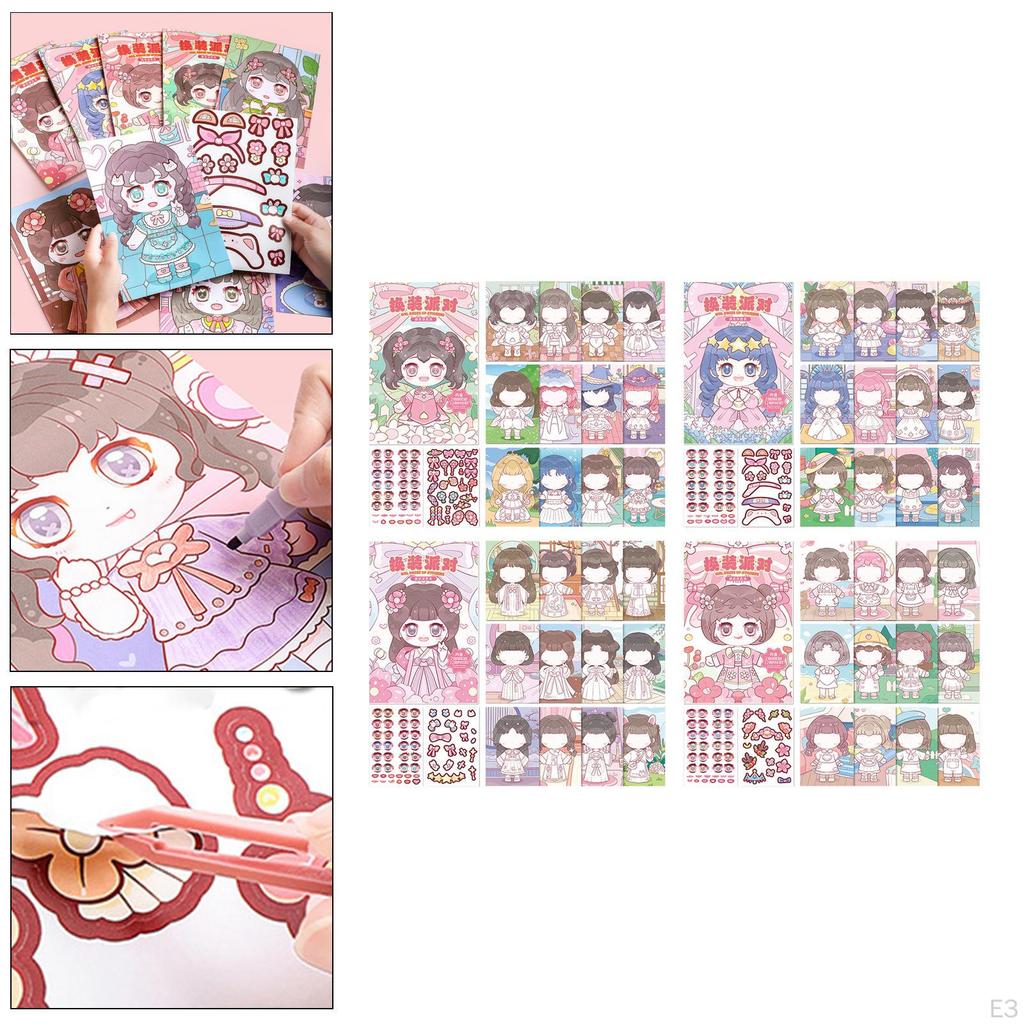 Create A Face Sticker Book, Your Own Stickers, Wrapping Decorations Educational DIY