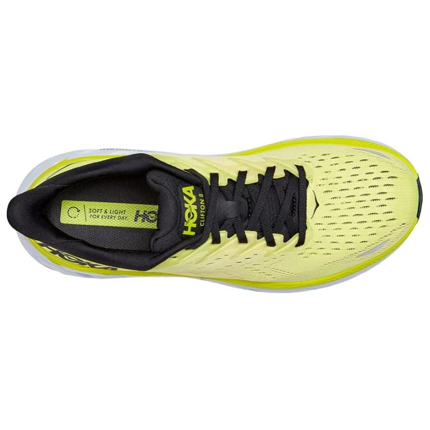 HOKA ONE ONE Clifton 8 Nylon Breathable Low top Running Shoes Men's Yellow 1121374-EPCH