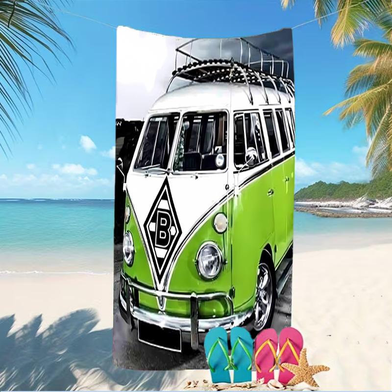 Beach Towel with Borussia Monchengladbach logo Pattern - soft,absorbent,machine washable Lightweight&Modern,swimming,Travel Essentials