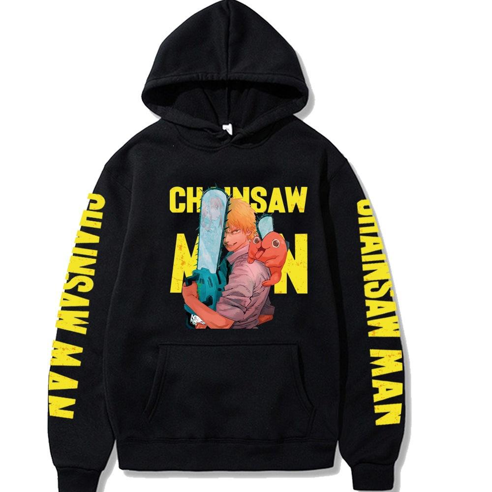 Chaaw Man Denji Chainsaw Man Print Hooded Sweatshirt, Hoodie