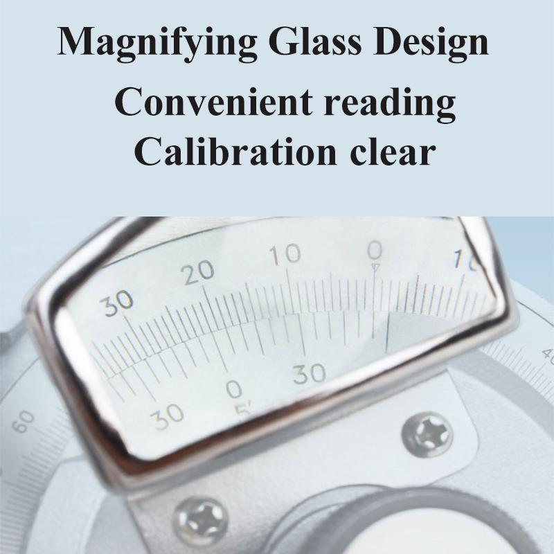 Bevel Protractor Angle Finder 360 Degree 1 Division Value Universal for Precision Measurement with Magnifying Glass Bevel Protractor Angle Finder 360 Degree 1 Division Value Universal for Precision Measurement with Magnifying Glass