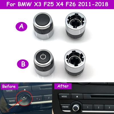 Kairiarankio RHD F25 F26 2011-2018 Automobilio Radijo Garsumo Rankenėlė Sukamas Mygtuko Jungiklis Nustatymo Dangtelis BMW X3 X4 61319208591 61319351155