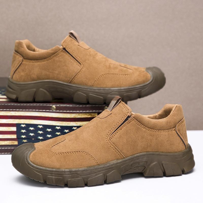 New Men's Shoes, Elderly Casual Dad Shoes, Spring and Summer Breathable One-pedal Work Labor Insurance Shoes, Men