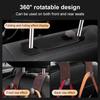 Alloy Car Seat Back Hook Premium Suede Metal Auto Hanging Hook Universal 20KG Large Load-Bearing Hanger for Rear Seat