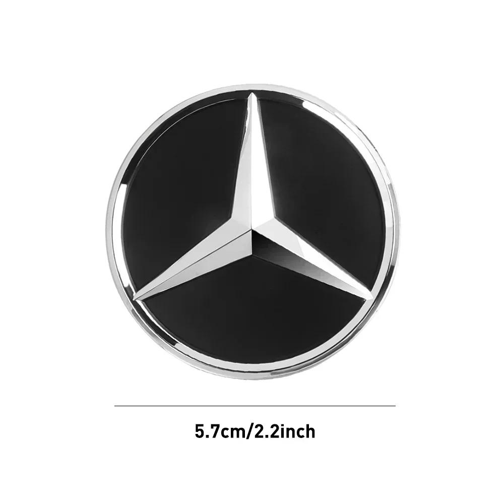 Naklejka na samochód Dla Mercedes Benz 1 szt. Aluminiowe Logo Kierownicy Samochodowej Okrągła Naklejka Wykończeniowa Dla Mercedes Benz AMG W211 W176 W177 W20