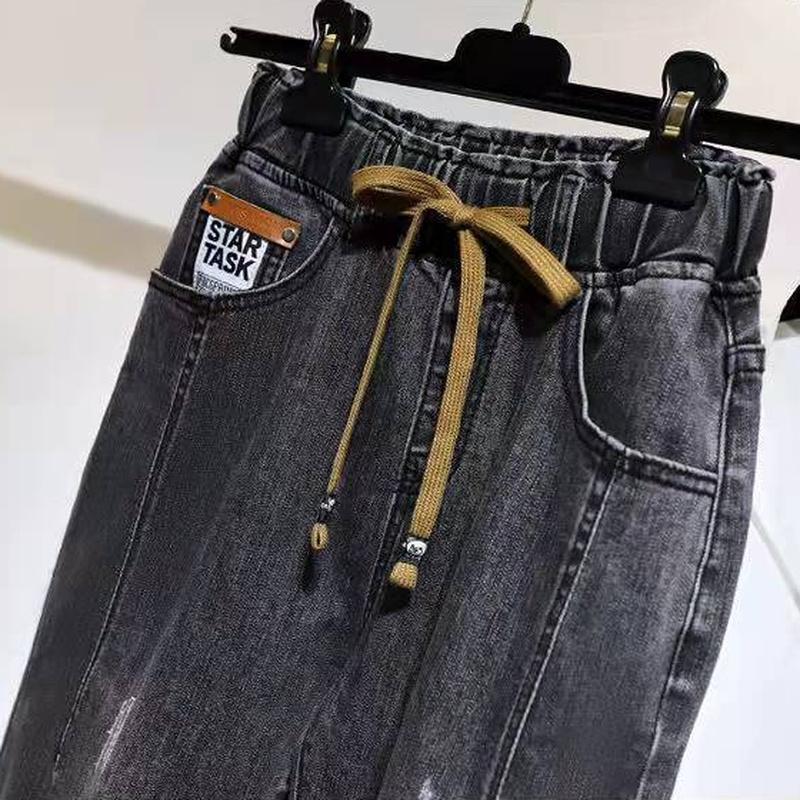 Plus Size Cotton Elastic Force Denim Pants High Waist Jeans Woman Skinny Women Jeans Harem Pants