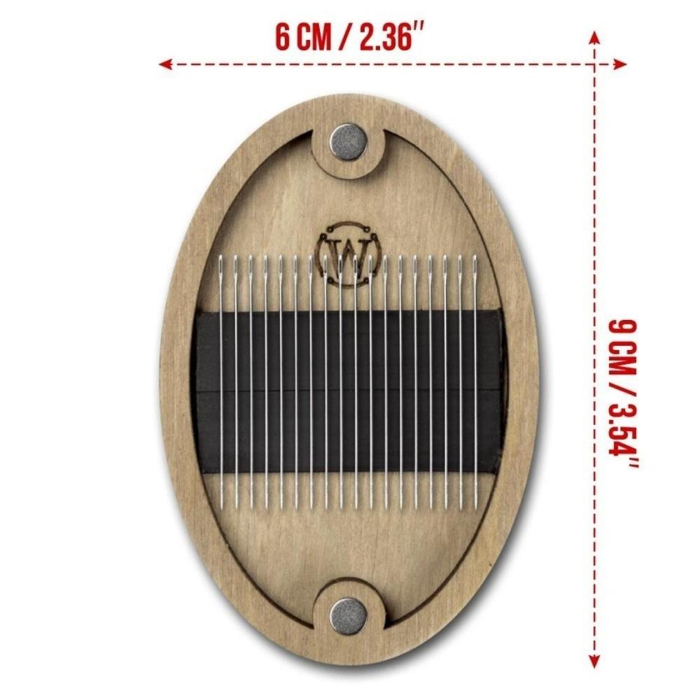 Magnetic Feature Wooden Magnetic Needle Box Magnetic Needle Holder  Home Organization