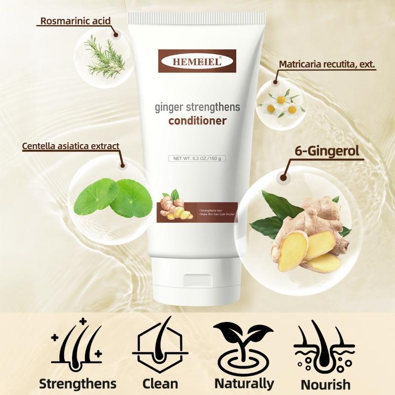 Balsamo rassodante per capelli allo zenzero Controllo dell'olio Cura soffice Balsamo idratante per capelli lisci Migliora la cura dell'effetto crespo