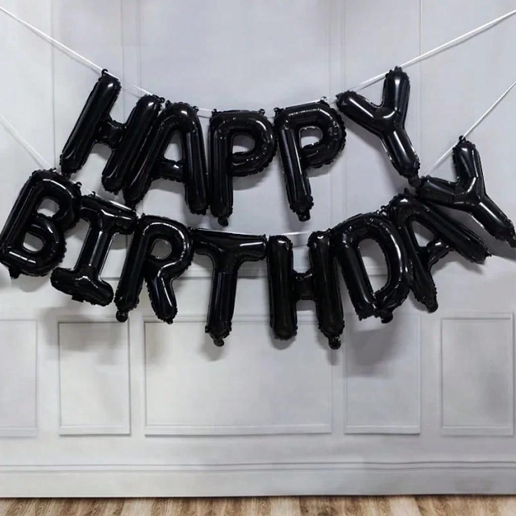 13Pcs/Set Birthday Balloon Rose Gold Color Foil Letter Balloons Set Happy Birthday Decoration Kids Party Supplies