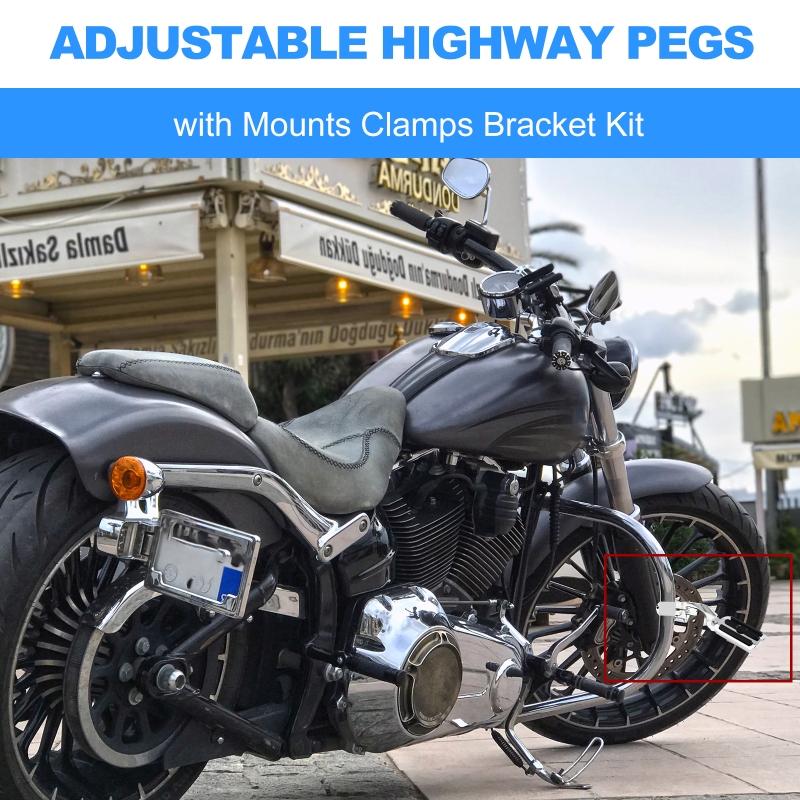 2 Teile/satz Motorrad Fußrasten Halterung Einstellbare Fußrasten Halterungen Schellen Kit 1 1/4" (32 mm) für für