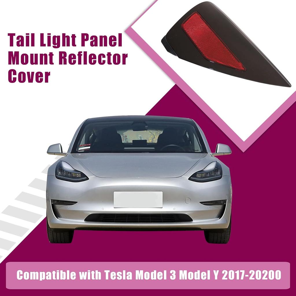 XQSMWF Right Rear Tail Light Panel Mount Reflector Cover Compatible with Tesla Model 3 Model Y 2017-2020# 110078199D 1100781-99-D