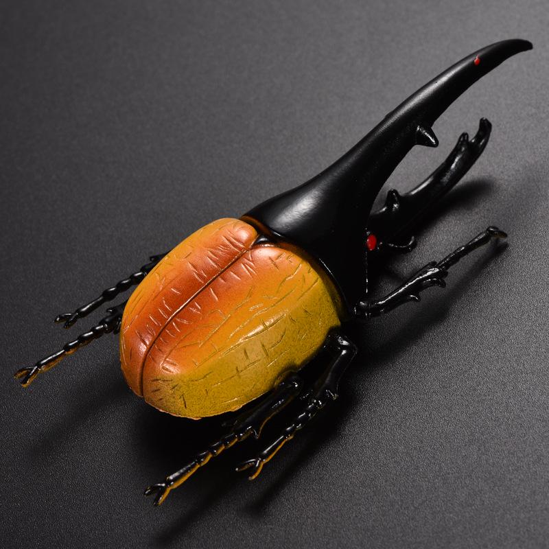 6pcs /set 13cm Simulation Beetle Toys Special Lifelike Simulation Insect Toy Nursery Teaching Aids Joke Toys