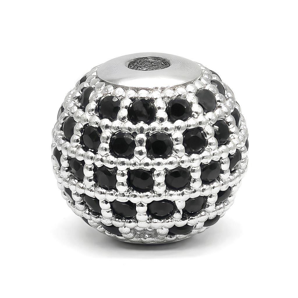 5 Stück Messingperlen Schmuckherstellung Strassbesetzt Zirkon Abstandshalterperlen 6-10mm für Charms Halskette Armband DIY