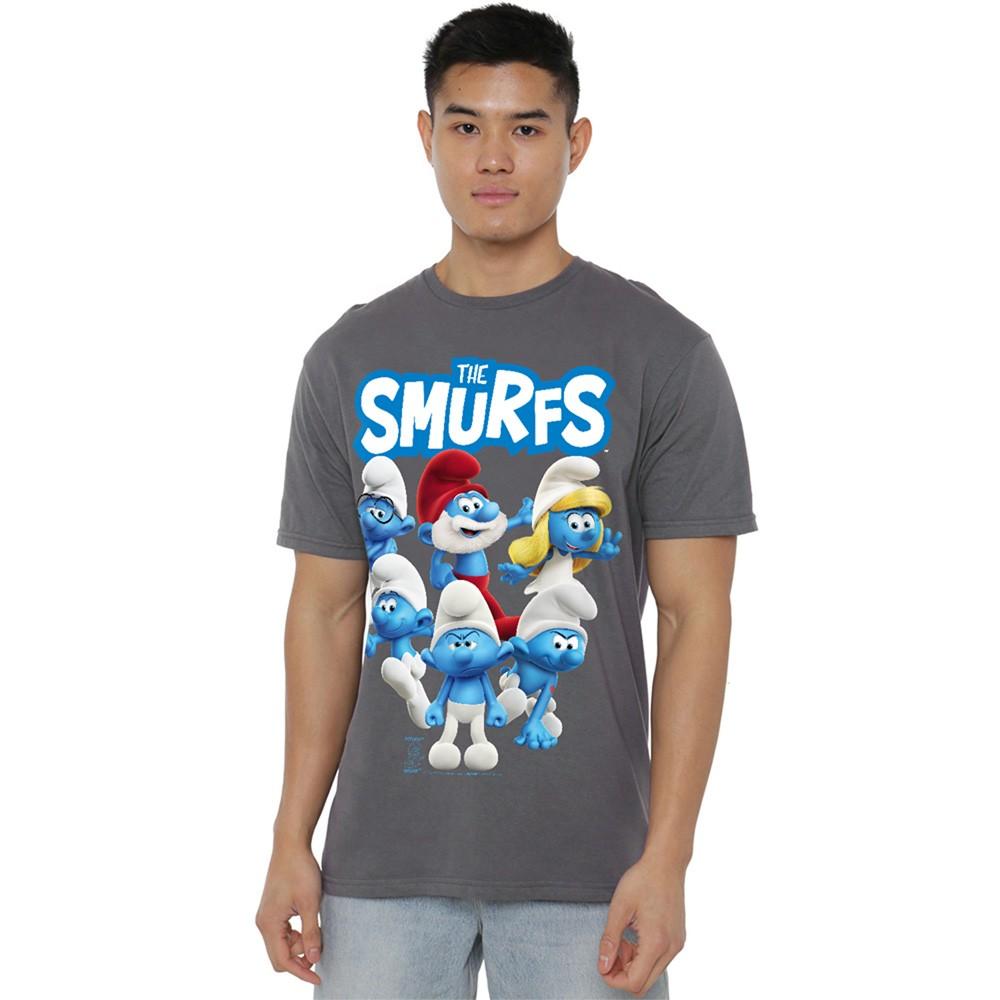 Smurfs Group Shot T-Shirt S-4XL Charcoal XXL
