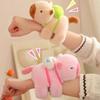 Cute Capybara Slap Bralets Stuffed Animal Capybara Doll Huggers Snap Ring Band Plush Toy Wrist with Turtle Kid Toy Gift