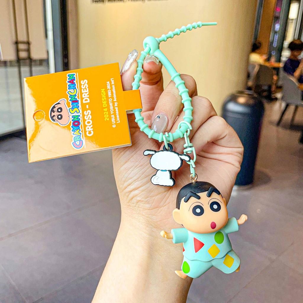 Adorable Crayon Shin-chan Pvc Alloy Keychain Cute Cartoon Pendant For Gifts And Accessories