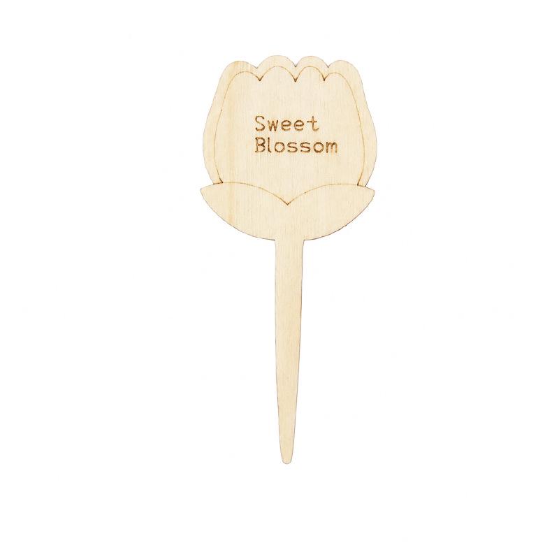 Handmade Wooden Flower Stakes for Garden Plant Identification