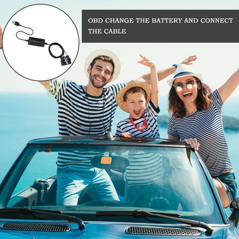 For Most Fit Electric OBD II Memory Saver Cable Car Battery Replacement Tool USB Power Bank Adapter Cable Protector For