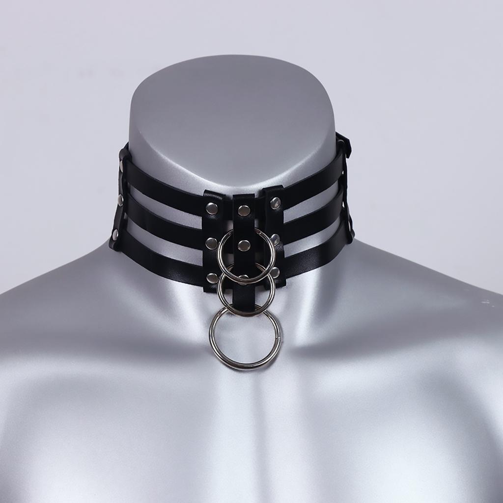 Gurtzeug Punk Gürtel Herren Leder Gurtzeug Halsband Punk Stil Halskette Choker Harajuku Gothic Kleidung Exotische Gürtel Accessoires
