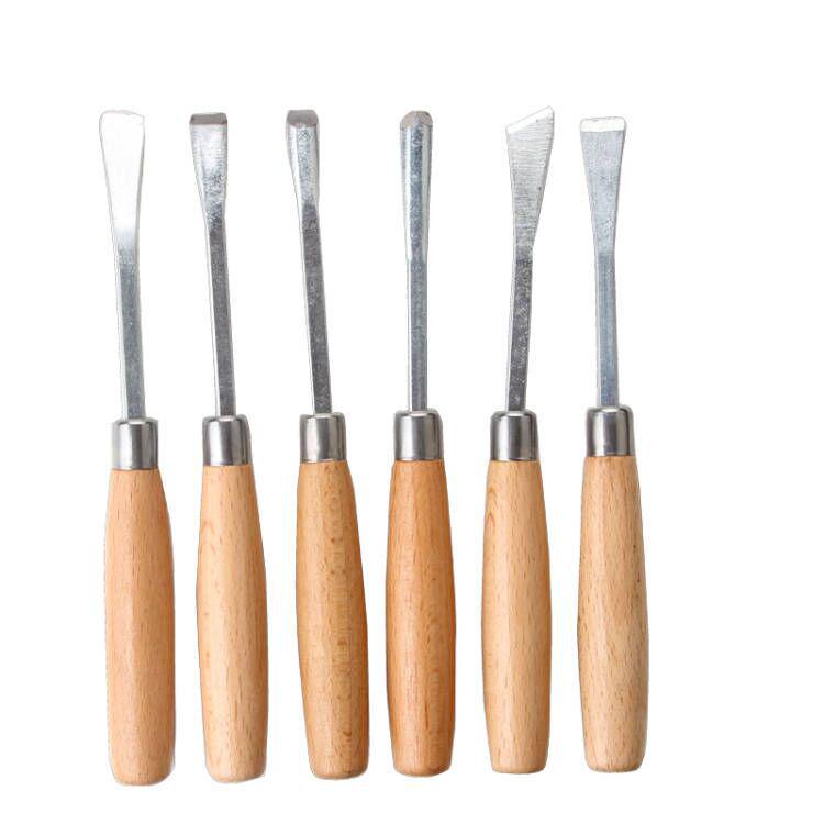 6-Piece Wood Carving Knife Set - Includes Trimming Knife, Carving Tools, and Woodworking Chisels