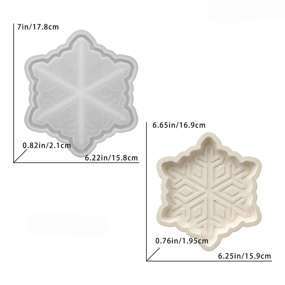 DIY Xmas Plate Ornament Mold Multi-purpose Epoxy Resin Plaster Wax Mold  Beginner Friendly