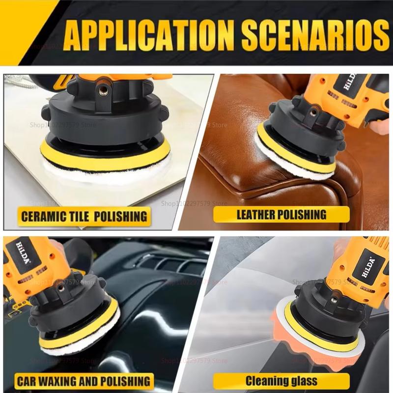 220V 700W Electric Car Polisher Machine with Adjustable Speed Portable Handle Auto Polishing Waxing Sanding Buffing
