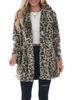 2024 Fall/Winter Leopard Print Women's Faux Fur Coat with Pockets - Plush, Loose Fit, Fashionable and Cozy