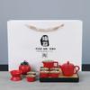Travel tea set tea tray household kung fu tea set outdoor portable teapot ceramic business gift