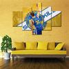 5Pcs Basketball Star Player Sports Gym 5 Pieces Pictures Paintings Wall Art HD Print Room Decor Modern Abstract Poster 5 Panel
