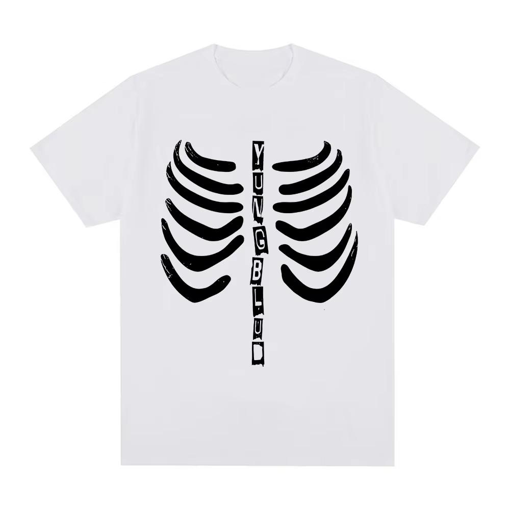 Yungblud Skull Print Unisex Casual Fashion Hip Hop Casual Streetwear Vintage Short Sleeve Women And Men Fashion Comfortable T-shirt