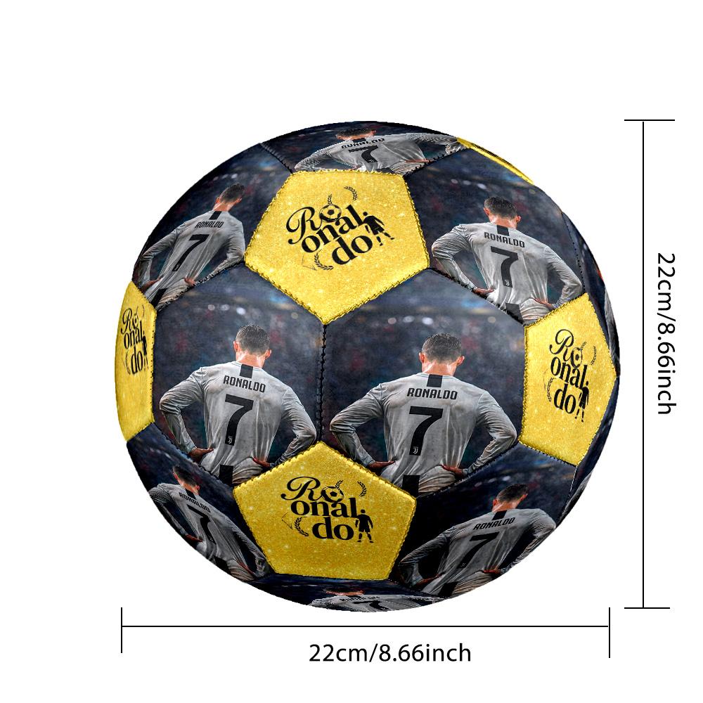 Ronaldo's Legacy Soccer Size 5 Soccer Football Machine-Stitched Indoor/Outdoor Universal Football Soccer Accessory
