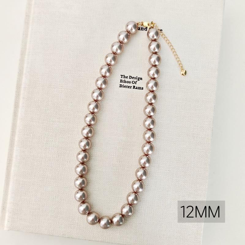 French round Shijia pearl necklace New Internet celebrity necklace Sweater chain Literary retro fashion necklace