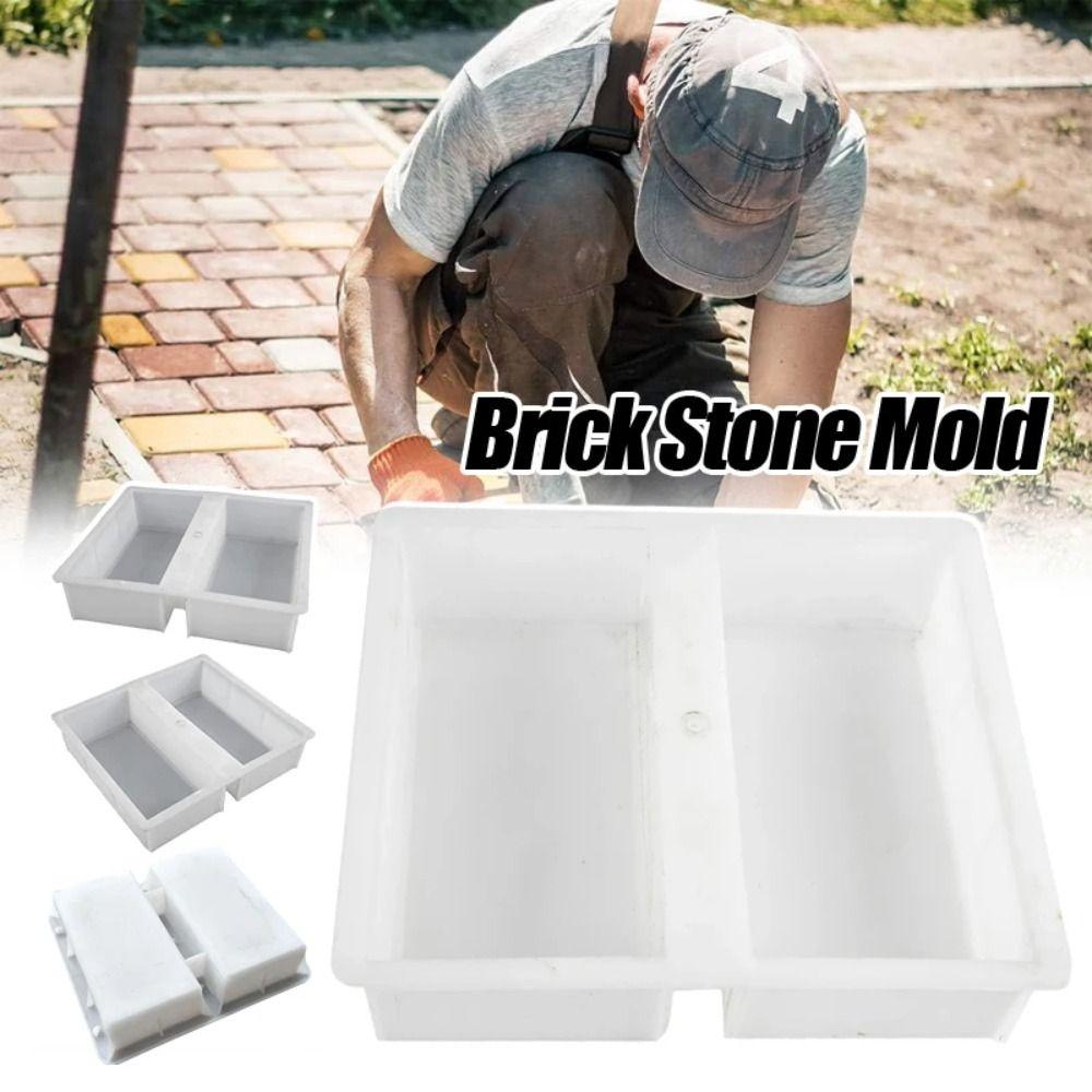 20x10cm Concrete Pavement Mold Reusable Brick Stone Mold Cement Brick Mould  Lawn Patio