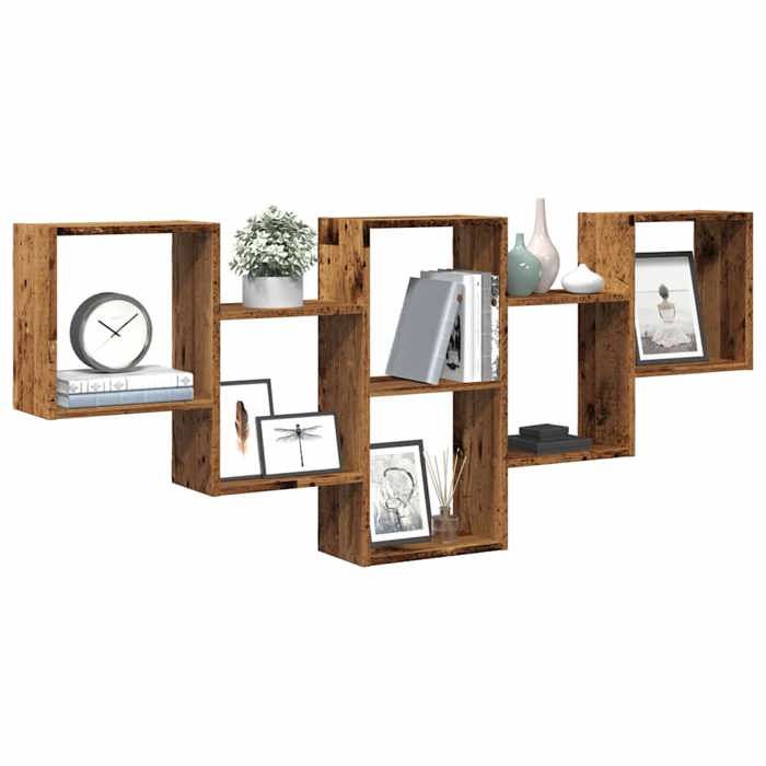 VidaXL Wall Shelf Old Wood 159x18x66 Cm Engineered Wood, Floating Shelf, Wall Display Shelf, Shelf 853306