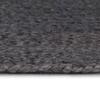 VidaXL Tapis fait à la main Jute Rond 120 cm Gris foncé 133666