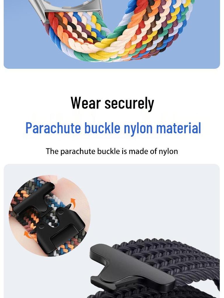 Braided Nylon Paracord Watch Band for Google 41MM/45MM