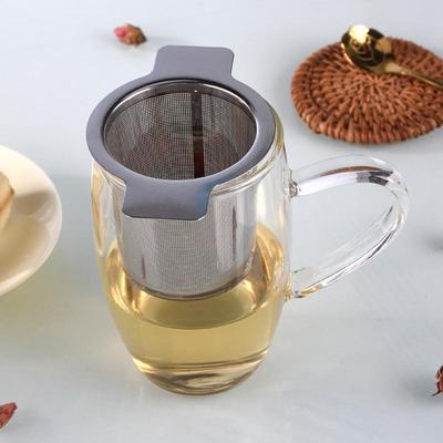 Stainless Steel Tea Infuser High Quality Coffee Tea Strainer Grid Binaural Net Leak Tea Mesh Tea Filter Tea Accessories