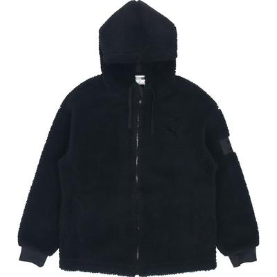 Lammwoll-Kapuzenjacke Winddicht Mit Logo Herren Oberbekleidung Schwarz 535066-01