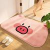 Cartoon Bathroom Door Floor Mat Bathroom Non-slip Foot Pad Imitation Cashmere Pad