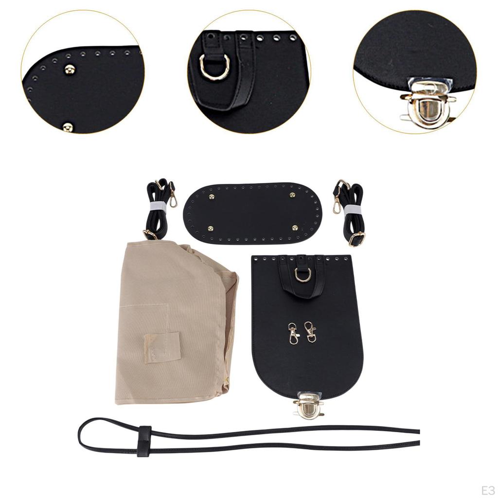 Kit de fabricare a pungi din piele PU Set de croșetat DIY pentru umăr