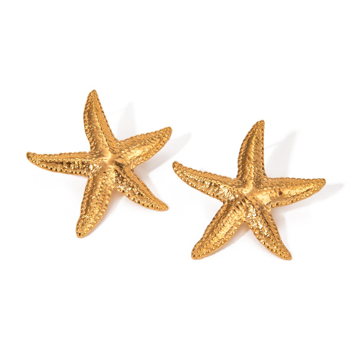 

Yori Chic Stainless Steel Geometric Starfish Earrings Metal High Quality Fashion Statement Jewelry Women золотистый