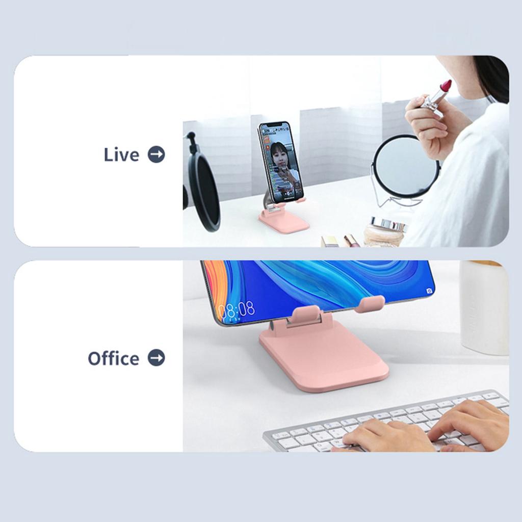 Desktop Foldable Phone Holder Height Adjustable Portable Desktop Phone Holder Pink