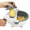 Multifunctional Vegetable Grater With Bowl, 7 Interchangeable Blades