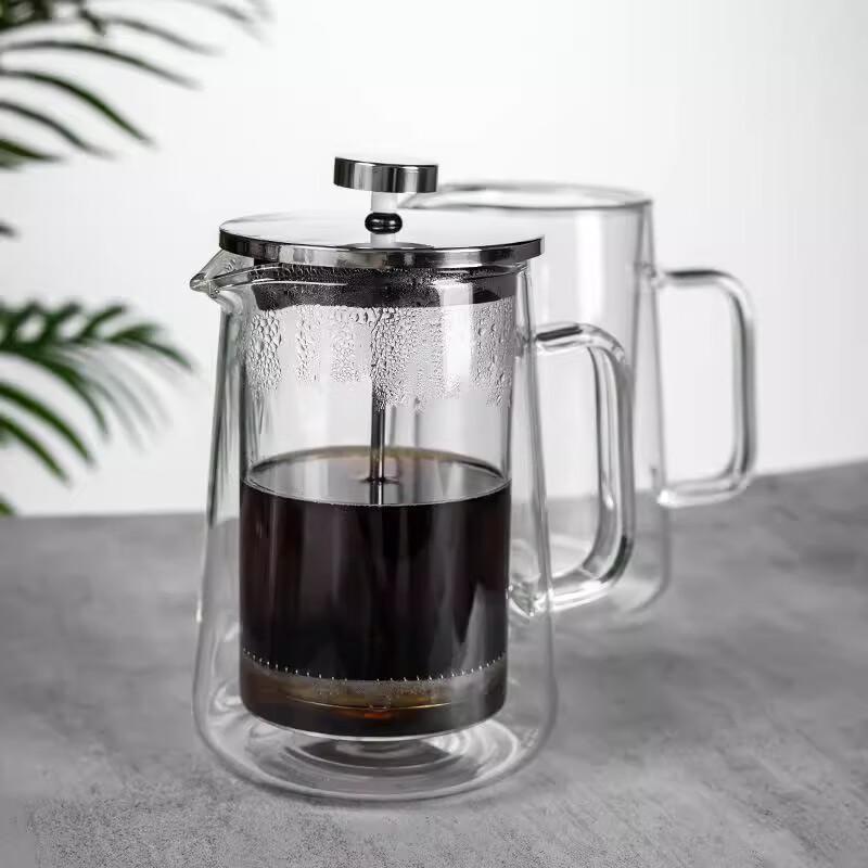 Ti Luona Doppelwandige Glas French Press Kaffeebereiter